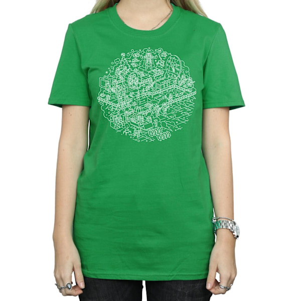 Star Wars Dam/Damer Jul Dödsstjärnan Bomull Pojkvän T-shirt Irish Green XXL