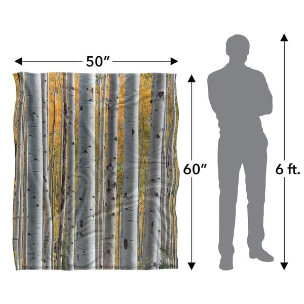 JQ Licensing James Piazza Silky Birch Trees Supersoft Filt O Multicoloured One Size
