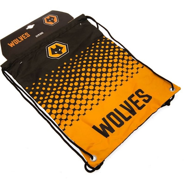 Wolverhampton Wanderers FC Crest Dragsnöre Väska En Storlek Svart/ Black/Gold One Size