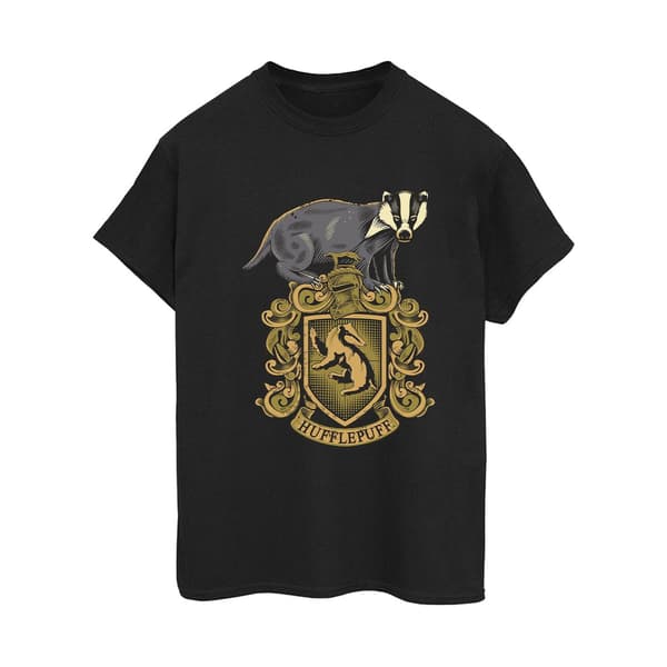 Harry Potter Dam/Dam Hufflepuff Sketch Crest Bomull Boyfr Black S