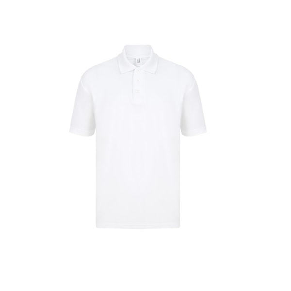 Casual Classic Herr Pique Polo 4XL Vit White 4XL