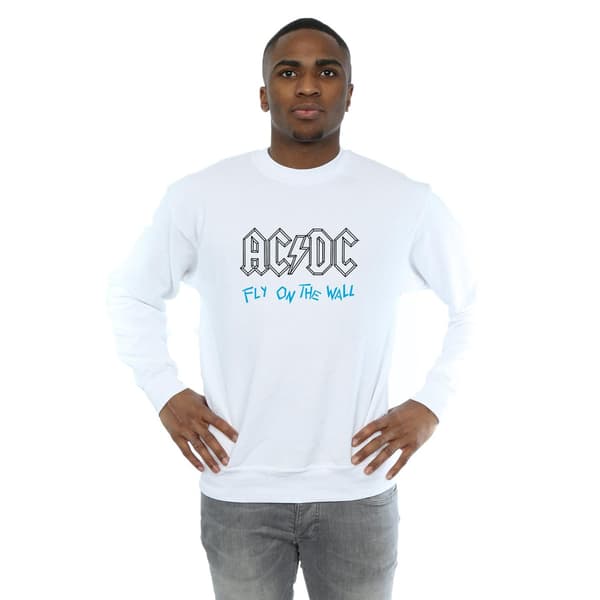 AC/DC Fly On The Wall Outline Sweatshirt L Vit White L