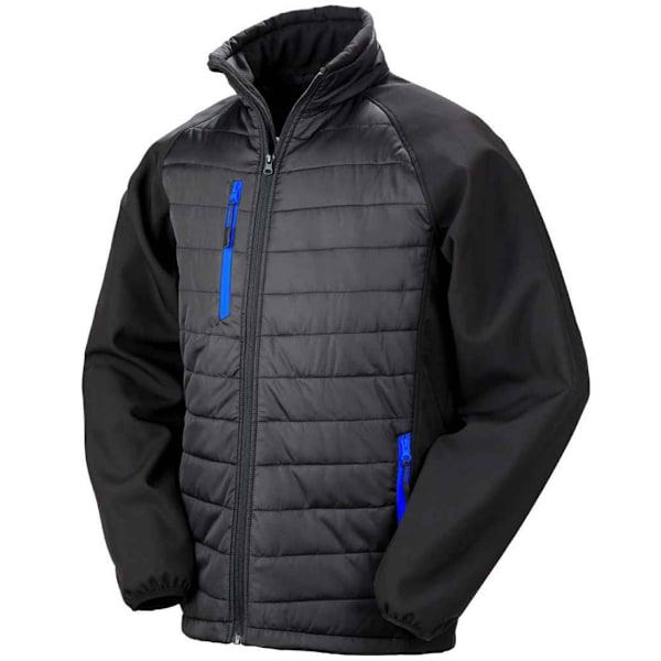 Result Genuine Recycled Unisex Vadderad Jacka Compass för Vuxna 4XL Black/Royal Blue 4XL