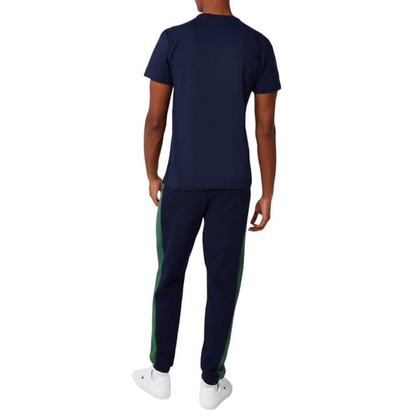 Lacoste Herr Logotyp Premium Bomulls T-shirt XS Marinblå Navy XS