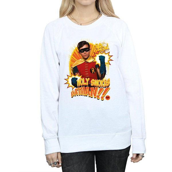 DC Comics Dam/Kvinnor Batman TV-serie Holy Smokes Sweatshirt White S