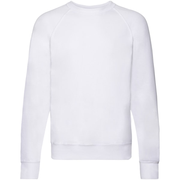 Fruit Of The Loom Lätt raglan sweatshirt för män (240 GSM) White L