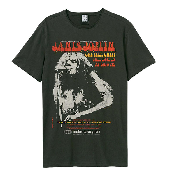 Amplified Unisex Adult Madison Square Janis Joplin T-Shirt M Ch Charcoal M