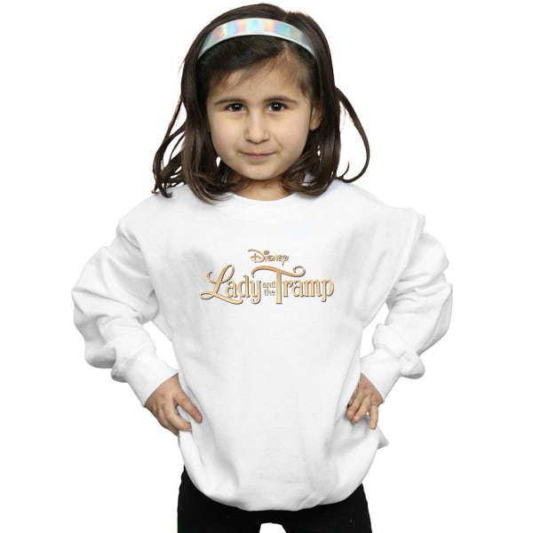 Disney Girls Lady And The Tramp Classic Logo Sweatshirt 5-6 Ja White 5-6 Years