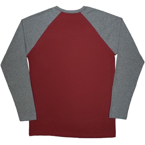 The Nightmare Before Christmas Unisex Vuxen Faces Raglan Långärmad Maroon Red/Grey S