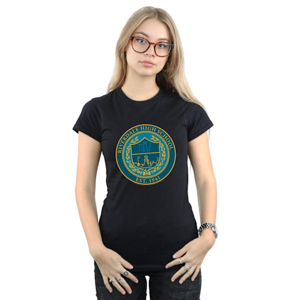 Riverdale Dam/Kvinnor High School Crest Bomull T-shirt S Svart Black S