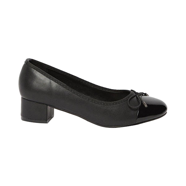 Good For The Sole Dam/Damer Talia Block Heel Ballerina Flat Black 5 UK