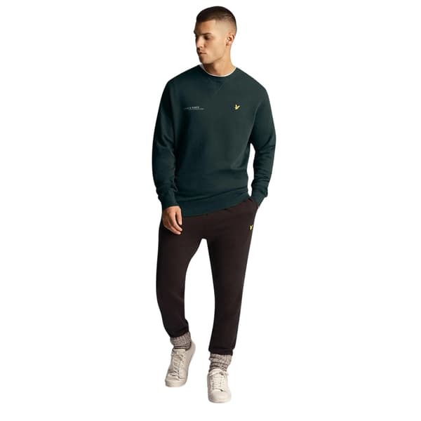 Lyle & Scott Herr Ordinate Logo Bomullströja S Grön Green S