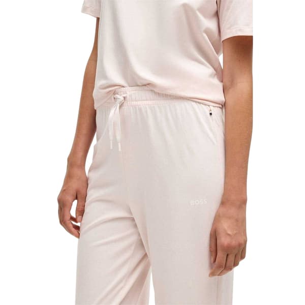 Off White Randiga Pyjamasbyxor för Kvinnor/Damer, Avslappnad Passform 14 U Pastel Pink 14 UK