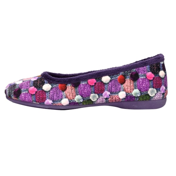 Sleepers Dam/Dam Samira Ballerina Tofflor 5 UK Lila Purple 5 UK