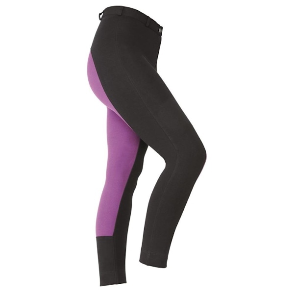 Wessex Girls Tvåfärgade Jodhpurs 13-14 År Svart/Lila Black/Purple 13-14 Years