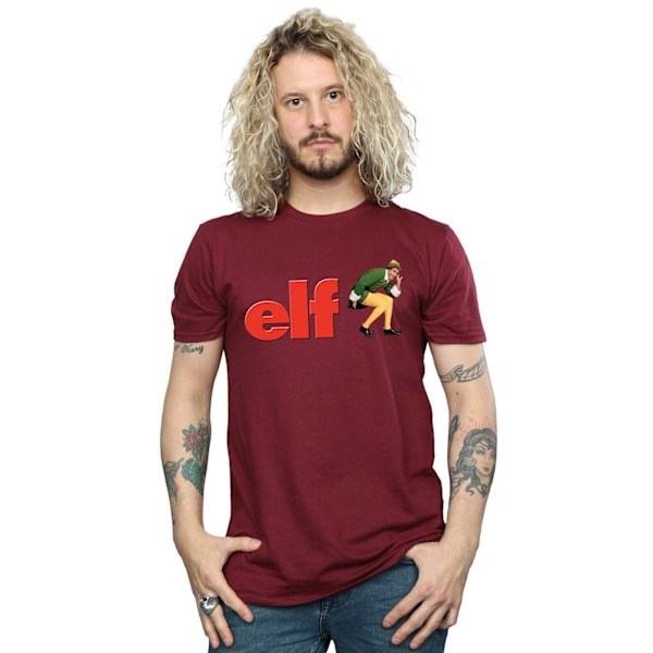 Elf Herr Crouching Logo T-Shirt XXL Bourgogne Burgundy XXL