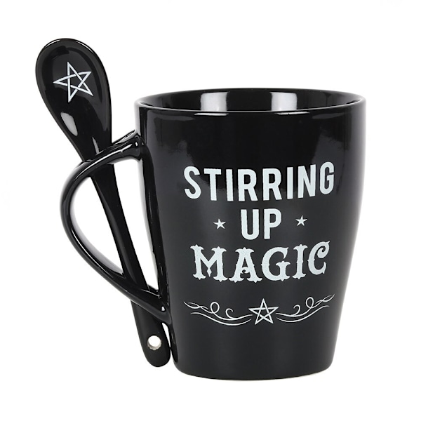Something Different Stirring Up Magic Keramisk Mugg Set En Storlek Black/White One Size