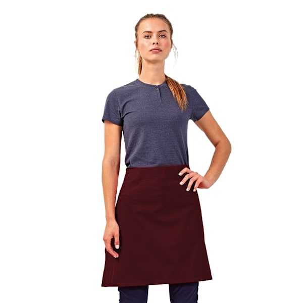 Premier Unisex Calibre Heavy Cotton Canvas Midjeskydd En Storlek Burgundy One Size