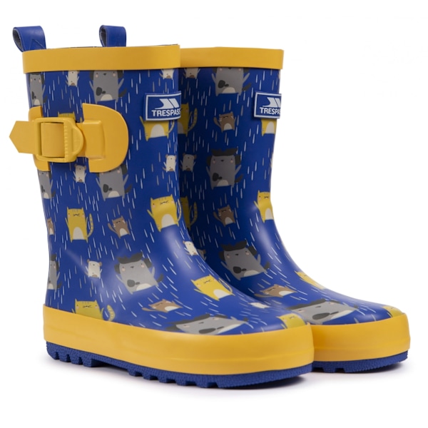 Trespass Barn/Barn Puddle Wellington Stövlar 1 UK Blå/Gul Blue/Yellow 1 UK