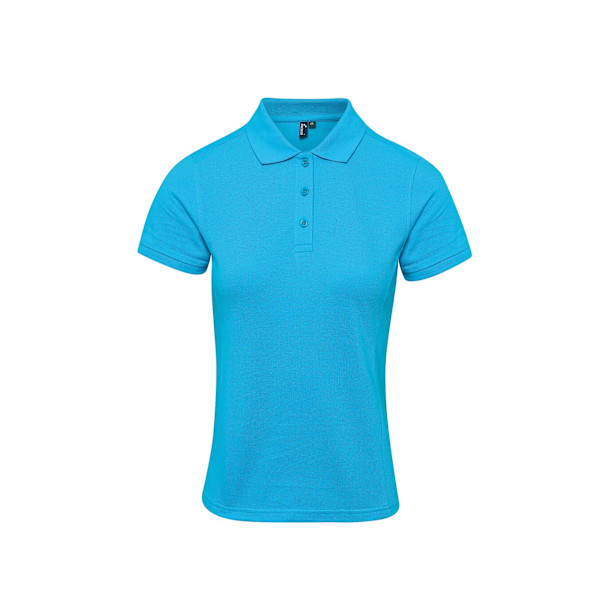 Premier Dam/Kvinnor Coolchecker Plus Piqu Polo Med CoolPlus Turquoise XS