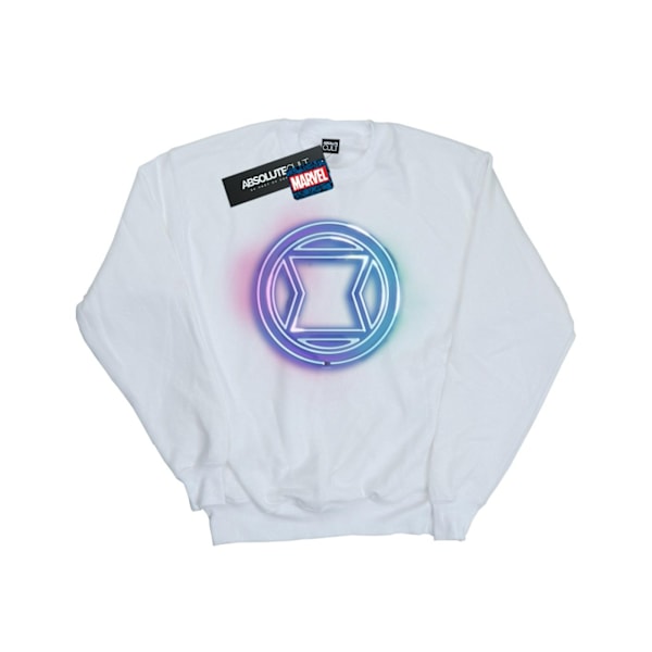 Marvel Herr Svart Änka Neon Logo Sweatshirt 5XL Vit White 5XL