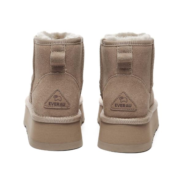 EverAu Dam/Dam Dusky Classic Mini Boots i Ko Mocka 4 UK Br Brown 4 UK