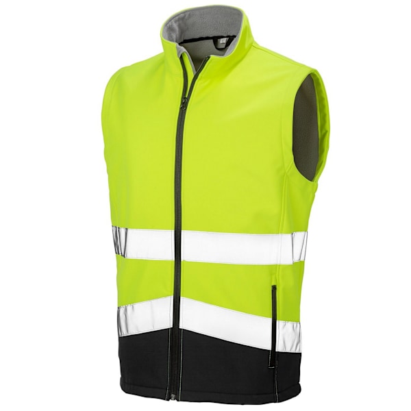 Result Safeguard Mens Printable Safety Softshell Gilet S Fluore Fluorescent Yellow/Black S