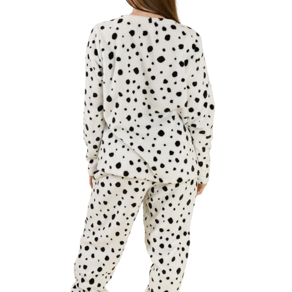 101 dalmatiner dam/dam Pongo lång pyjamas set L vit/svart White/Black L