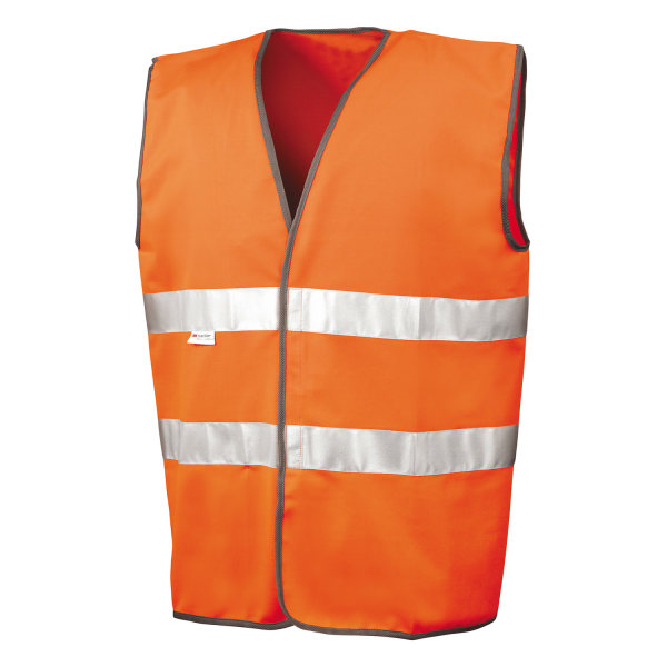 SAFE-GUARD by Result Unisex Adult Bilist Safety Vest Top SM Fluorescent Orange S-M