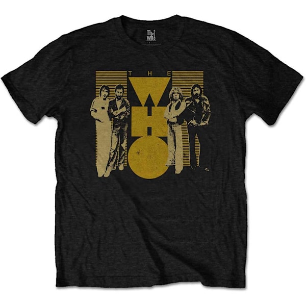 The Who Unisex Vuxen Gruppbild Bomull T-shirt L Svart/Gul Black/Yellow L