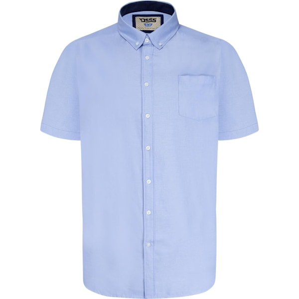 Duke Herr D555 James Oxford Kingsize Kortärmad Skjorta 5XL Sky Sky Blue 5XL