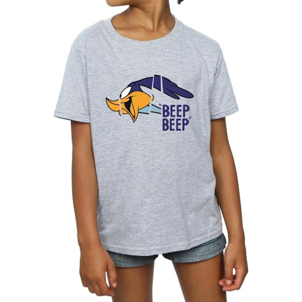 Looney Tunes Girls Road Runner Beep Beep Bomull T-shirt 5-6 år Sports Grey 5-6 Years