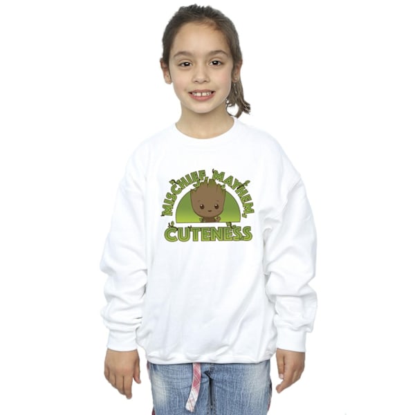 Marvel Girls I Am Groot Mischief Mayhem Sweatshirt 3-4 år Vit White 3-4 Years