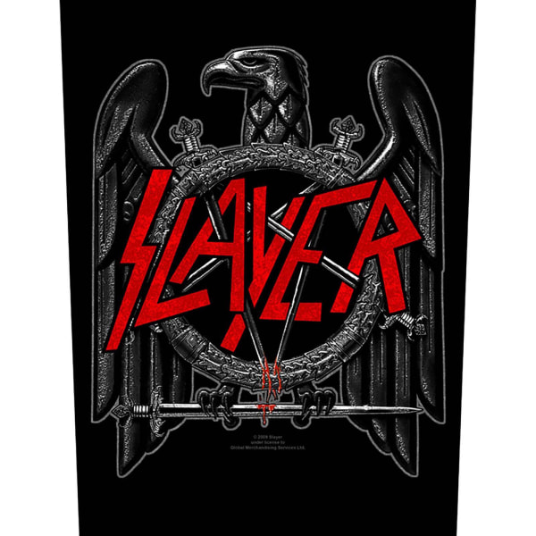 Slayer påsydd örnlapp en storlek svart/röd Black/Red One Size
