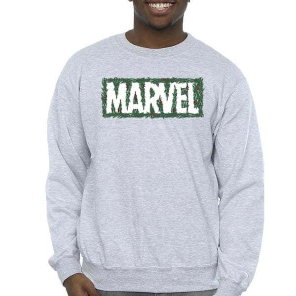 Marvel Holly Logo Sweatshirt XL Sports Grey för män Sports Grey XL