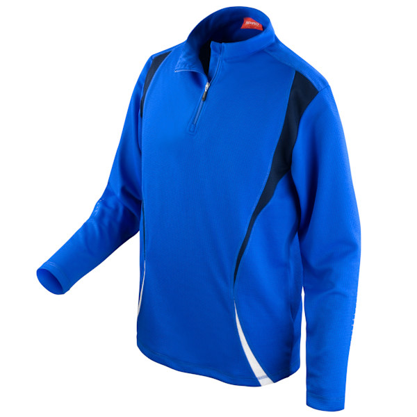 Spiro Unisex Sports Trial Performance Training Top XL Royal/Nav Royal/Navy/White XL