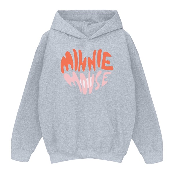 Disney Dam/Kvinnor Minnie Mouse Hjärtformad Hoodie M Sports Sports Grey M