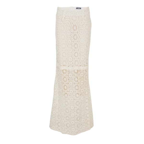AmyLynn Dam/Dam Virkad Maxikjol 8 UK Vit White 8 UK
