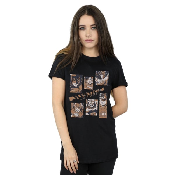 DC Comics Dam/Kvinnor Justice League Rektanglar Bomull Pojkvän Black XL