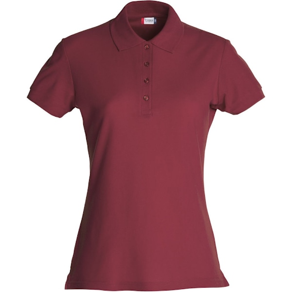 Clique Dam/Dam Plain Pikétröja S Burgundy Burgundy S