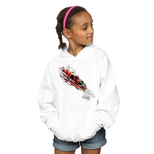 Marvel Girls Avengers Iron Man Shooting Burst Hoodie 12-13 år White 12-13 Years