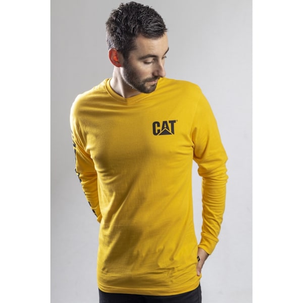 Caterpillar C1510034 TRADEMARK T-SHIRT / Herr Toppar L Gul Yellow L