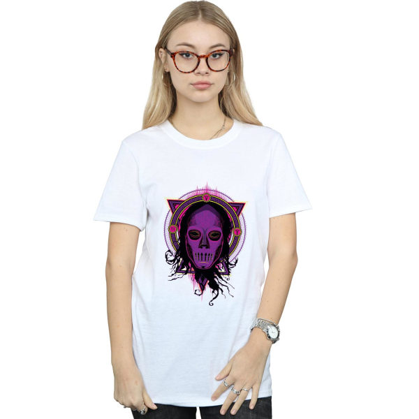 Harry Potter Dam/Kvinnor Neon Dödsätare Bomull Boyfriend T- White S