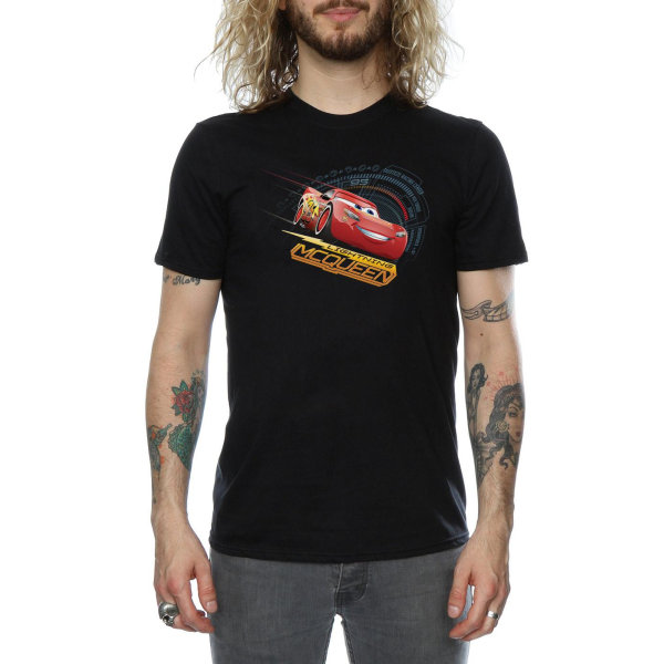 Cars Mens Lightning McQueen Cotton T-Shirt L Svart Black L