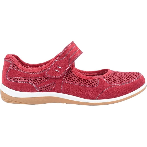 Fleet & Foster Dam/Dam Morgan Touch Fastening Mockaskor i mocka Red 3 UK