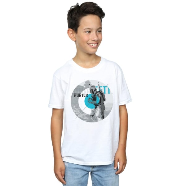 Star Wars Boys Boba Fett Bounty Hunter Circle T-shirt 12-13 Ja White 12-13 Years