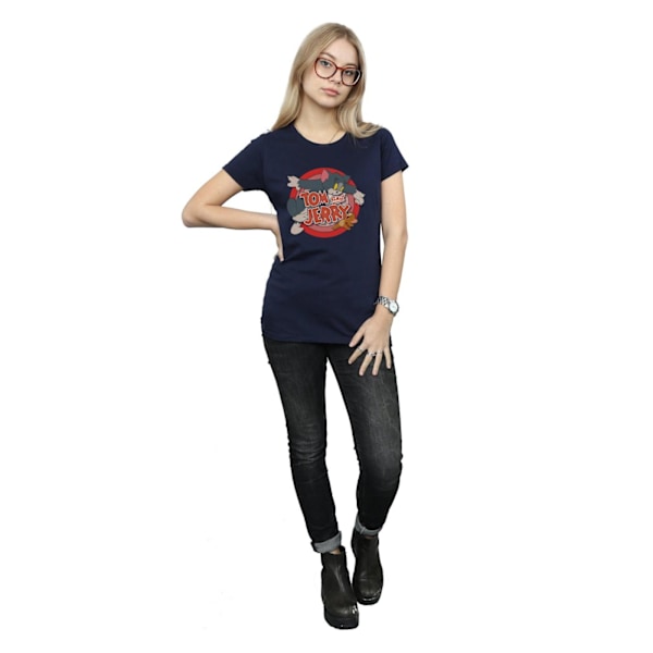 Tom och Jerry Dam/Dam Catch Bomull T-shirt S Marinblå Navy Blue S