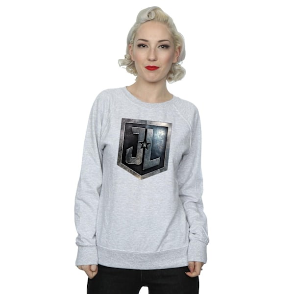 DC Comics Dam/Kvinnor Justice League Film Sköld Sweatshirt Heather Grey L