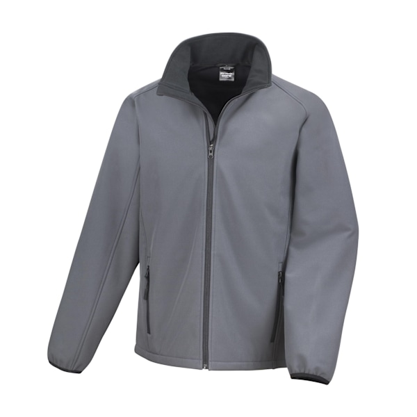 Result Core Mens Printable Soft Shell Jacket 4XL Charcoal/Black Charcoal/Black 4XL