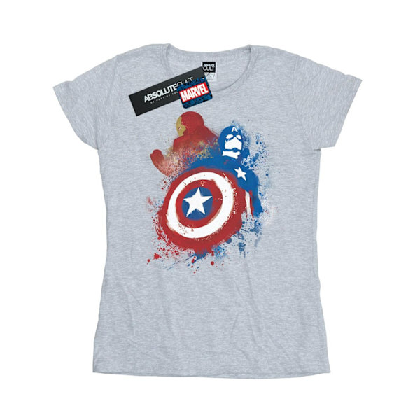 Marvel Dam/Damer Captain America Civil War Målad Vs Iron Heather Grey XL